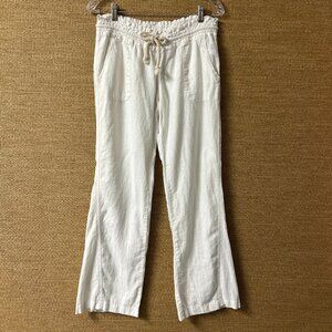 Roxy Pants Women’s Large Off-White Linen Blend